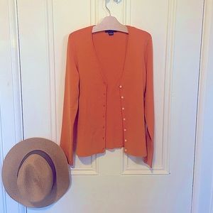 Ann Taylor Silk Cardigan style button front Size Small